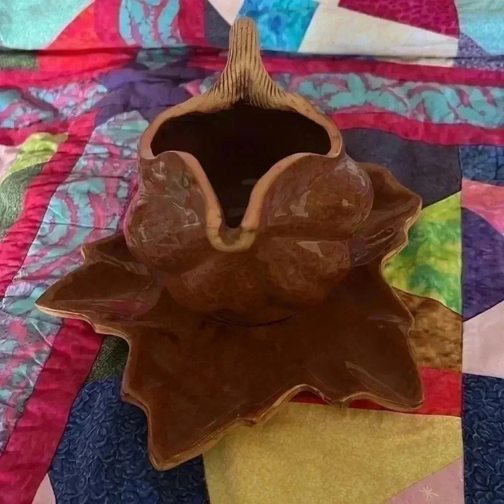NWOT Terrafirma Ceramics NYC Sauceboat & tray Ellen Evans Signed 2010 Maple HTF - Picture 4 of 10
